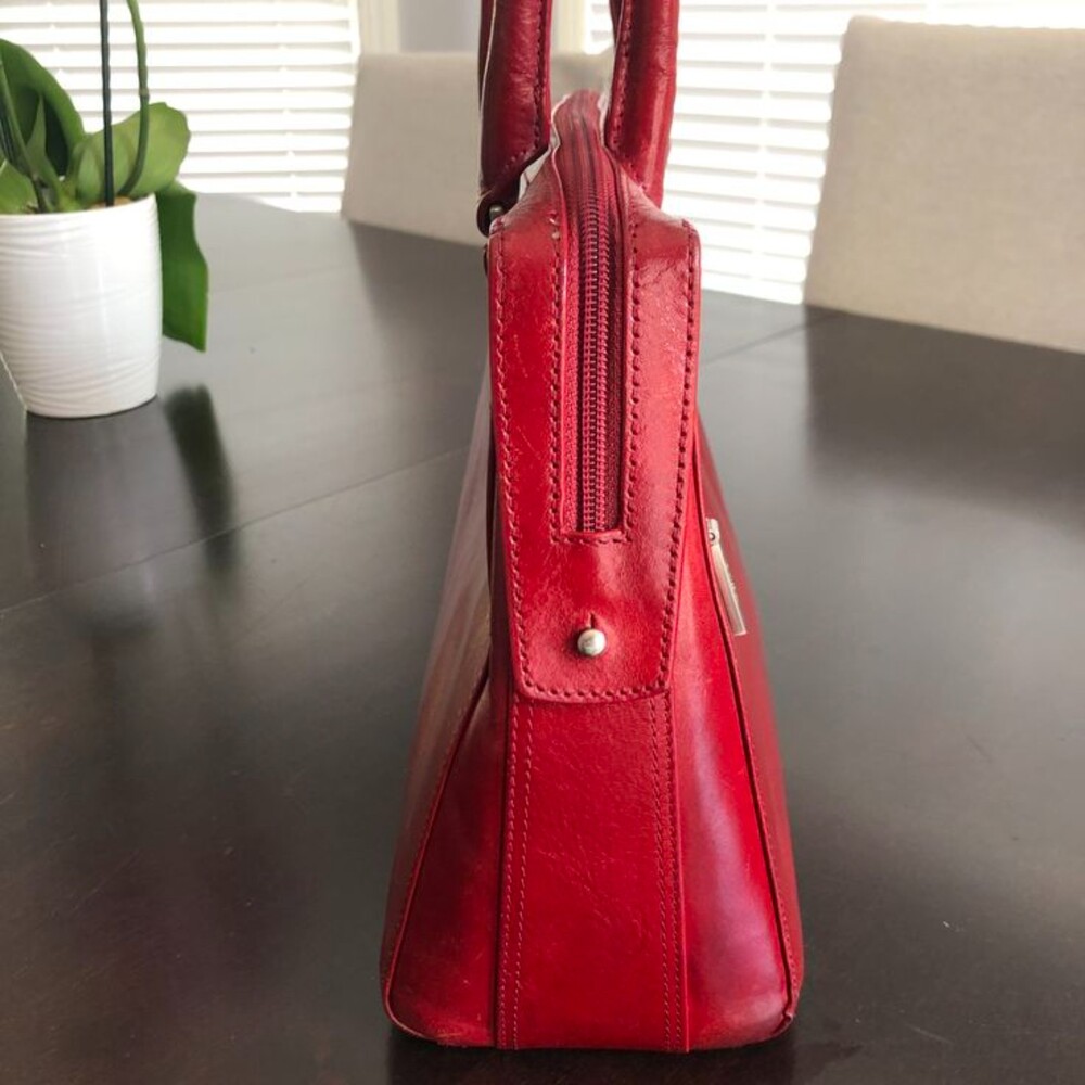 HOBO International Red Satchel Handbag Purse Shoulder Bag - Picture 4 of 15